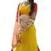 Triveni Marvelous Yellow Colored Border Worked Net Jacquard Lehenga Choli